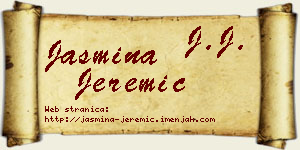 Jasmina Jeremić vizit kartica